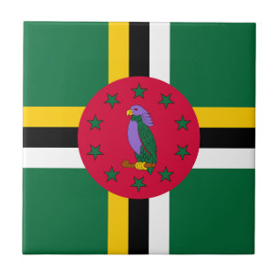 Dominica Flag Fliese