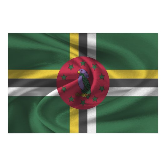 Dominica Flag Fotodruck (Vorne)