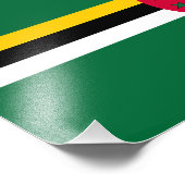 Dominica Flag Fotodruck (Ecke)