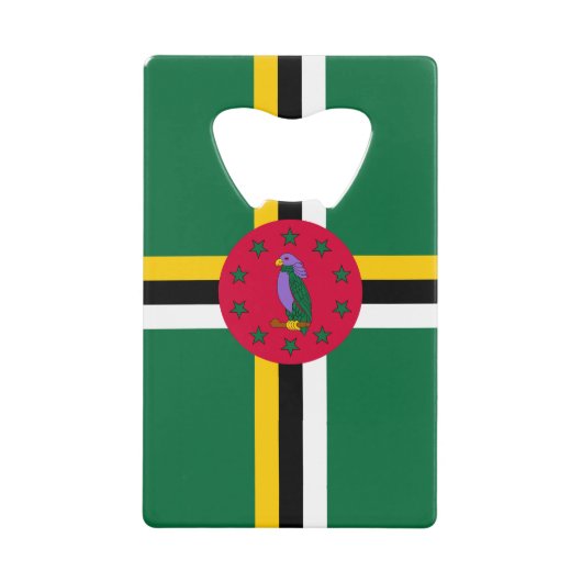 Dominica Flag Geldbeutel Flaschenöffner (Vorderseite)
