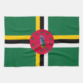 Dominica Flag Geschirrtuch (Horizontal)