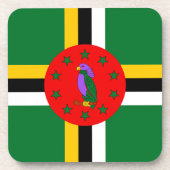 Dominica Flag Getränkeuntersetzer (Vorderseite)