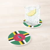 Dominica Flag Getränkeuntersetzer (Seite)