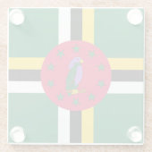 Dominica Flag Glasuntersetzer (Rückseite)