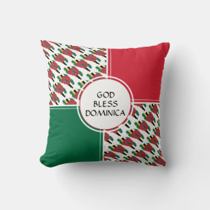 DOMINICA Flag GOD BLESS Patriotic Kissen