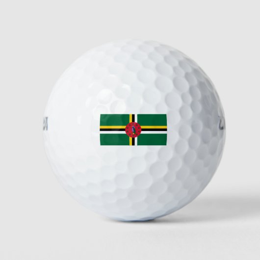 Dominica Flag Golfball (Vorderseite)