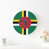 Dominica Flag Große Wanduhr (Zuhause)