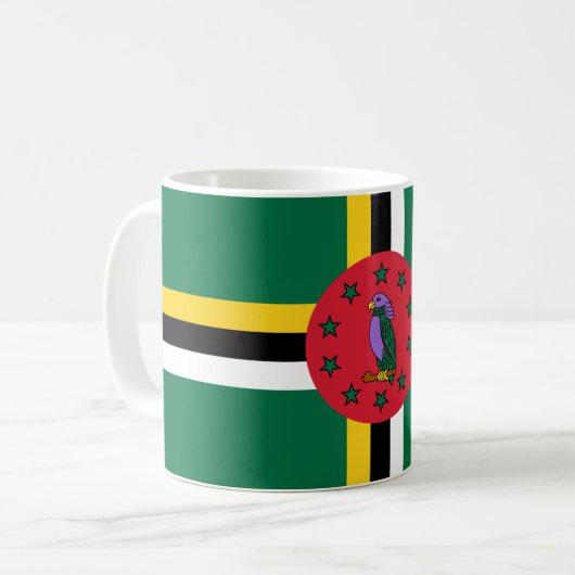 Dominica Flag Kaffeetasse (Vorderseite Links)