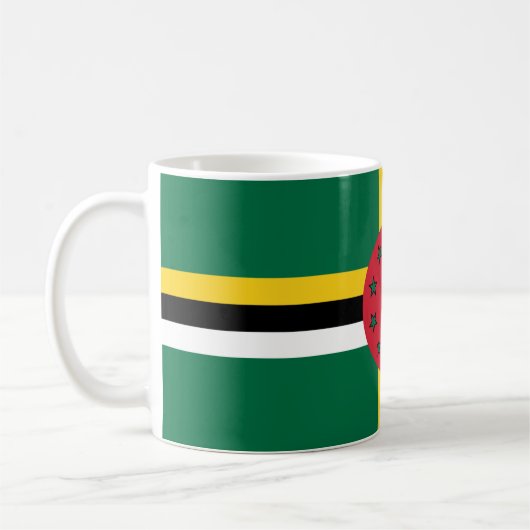 Dominica Flag Kaffeetasse (Links)