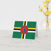 Dominica Flag Karte (Gelbe Blume)