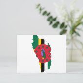 Dominica Flag Karte DM (Stehend Vorderseite)
