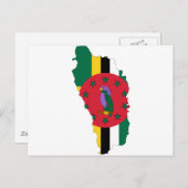 Dominica Flag Karte DM (Vorne/Hinten)