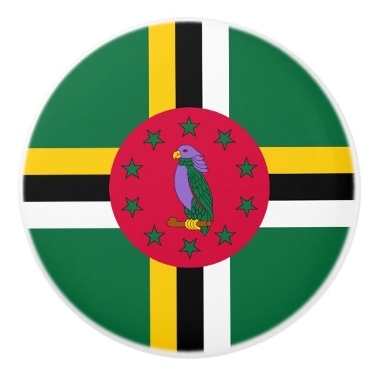 Dominica Flag Keramikknauf (Vorderseite)