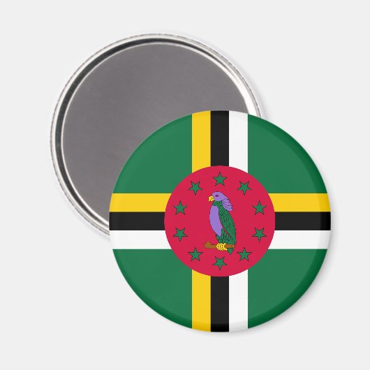 Dominica Flag Magnet (Vorderseite/Rückseite)