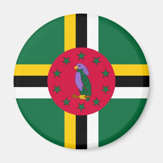 Dominica Flag Magnet (Vorne)