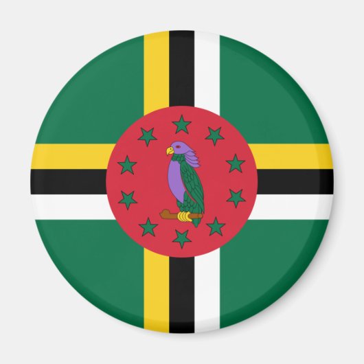 Dominica Flag Magnet (Vorne)