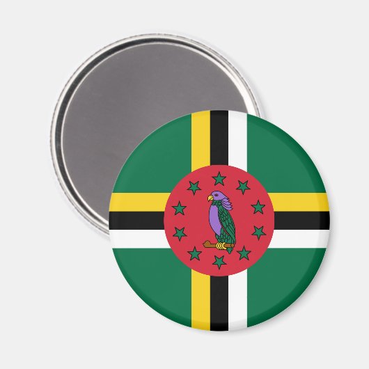 Dominica Flag Magnet (Vorderseite/Rückseite)