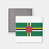 Dominica Flag Magnet (Vorderseite/Rückseite)