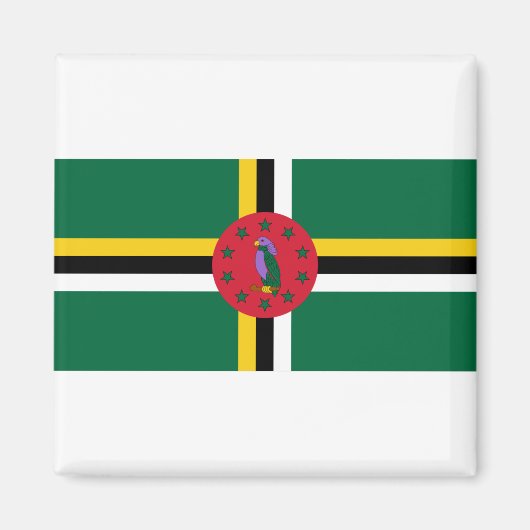 Dominica Flag Magnet (Vorne)