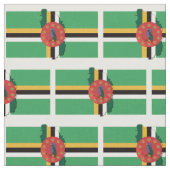 DOMINICA Flag Map Kontur Stoff (Nahaufnahme)