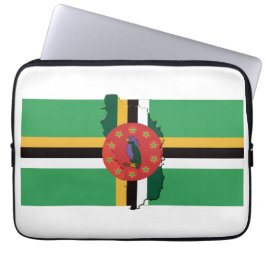 DOMINICA Flag Map Patriotic WHITE Laptopschutzhülle