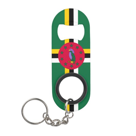 Dominica Flag Mini Flaschenöffner (Vorderseite)
