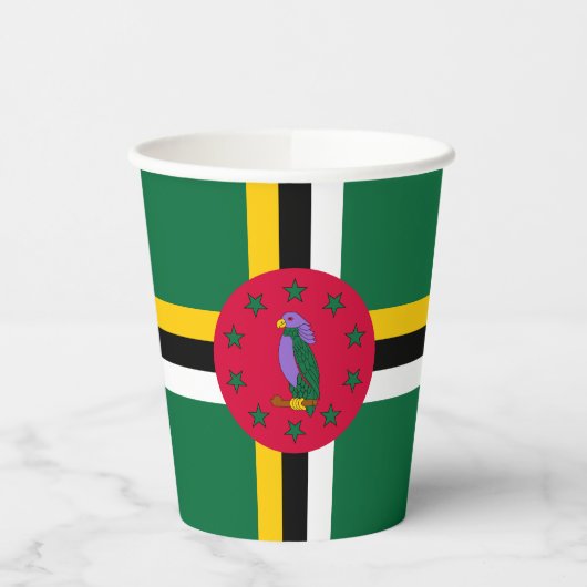 Dominica Flag Pappbecher (Links)