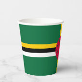 Dominica Flag Pappbecher (Vorderseite)