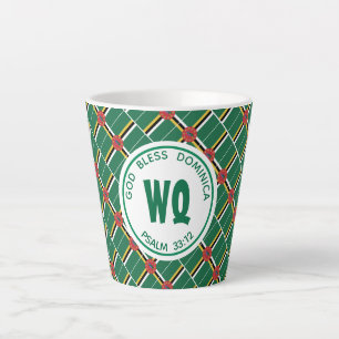 DOMINICA FLAG Patriotic Customizable dominikanisch Milchtasse