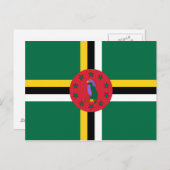 Dominica Flag Postcard Postkarte (Vorne/Hinten)