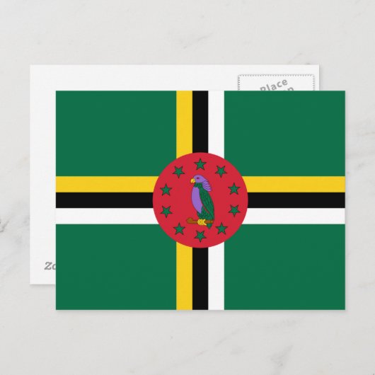 Dominica Flag Postcard Postkarte (Vorne/Hinten)