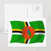 Dominica Flag Postcard Postkarte (Vorne/Hinten)