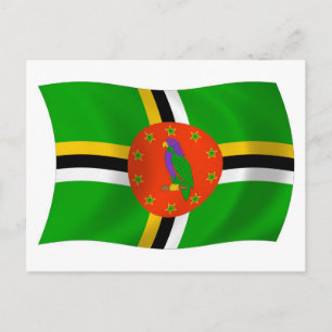 Dominica Flag Postcard Postkarte