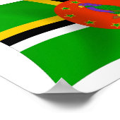 Dominica Flag Poster Print (Ecke)