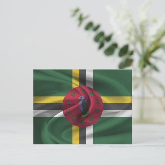 Dominica Flag Postkarte (Stehend Vorderseite)