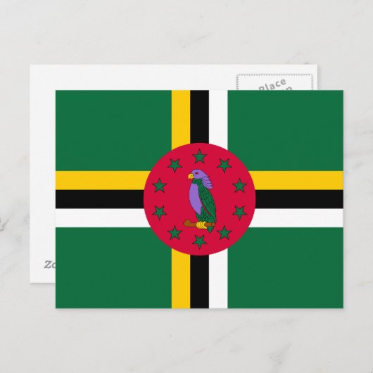 Dominica Flag Postkarte (Vorne/Hinten)