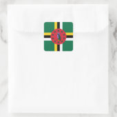 Dominica Flag Quadratischer Aufkleber (Tasche)