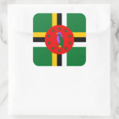 Dominica Flag Quadratischer Aufkleber (Tasche)