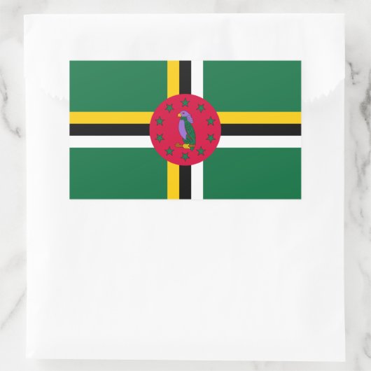 Dominica Flag Rechteckiger Aufkleber (Tasche)
