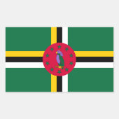 Dominica Flag Rechteckiger Aufkleber (Vorderseite)