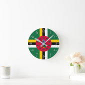 Dominica Flag Runde Wanduhr (Zuhause)