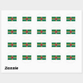Dominica Flag Runder Aufkleber (Blatt)