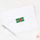Dominica Flag Runder Aufkleber (Umschlag)