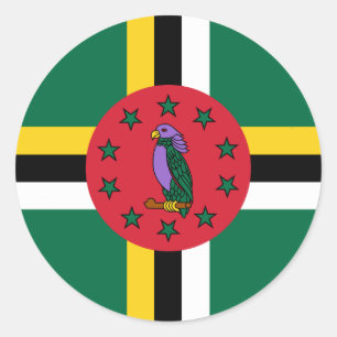 Dominica Flag Runder Aufkleber