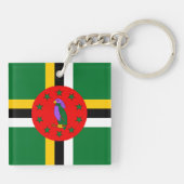 Dominica Flag Schlüsselanhänger (Rückseite)