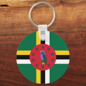 Dominica Flag Schlüsselanhänger (Vorderseite)