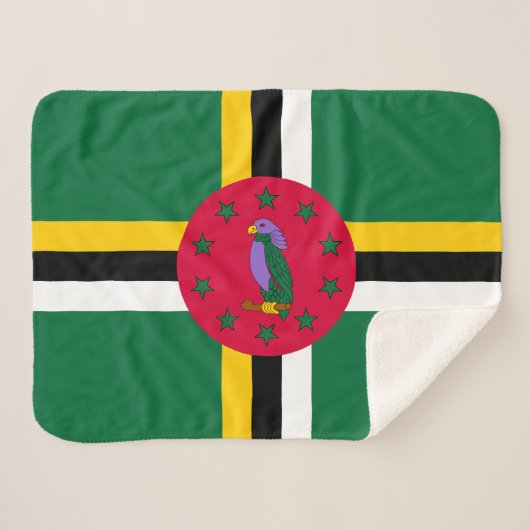Dominica Flag Sherpadecke (Vorderseite (Horizontal))