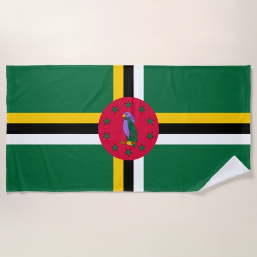 Dominica Flag Strandtuch (Vorderseite)