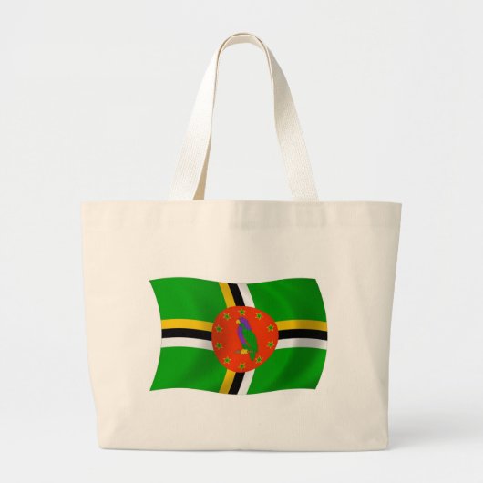 Dominica Flag Tote Bag Jumbo Stoffbeutel (Vorne)