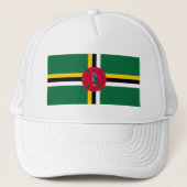 Dominica Flag Truckerkappe (Vorderseite)
